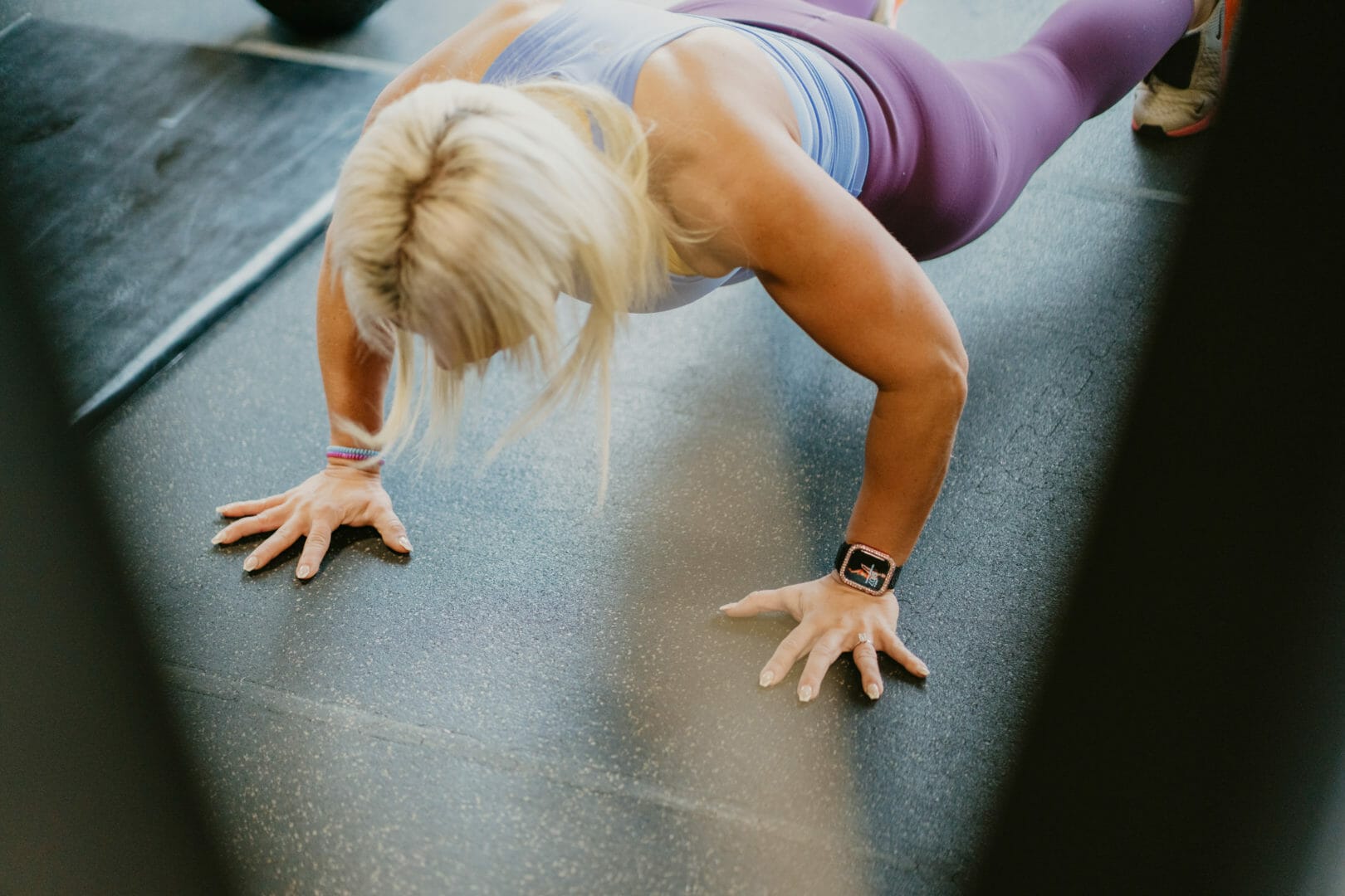 Woman doing push ups